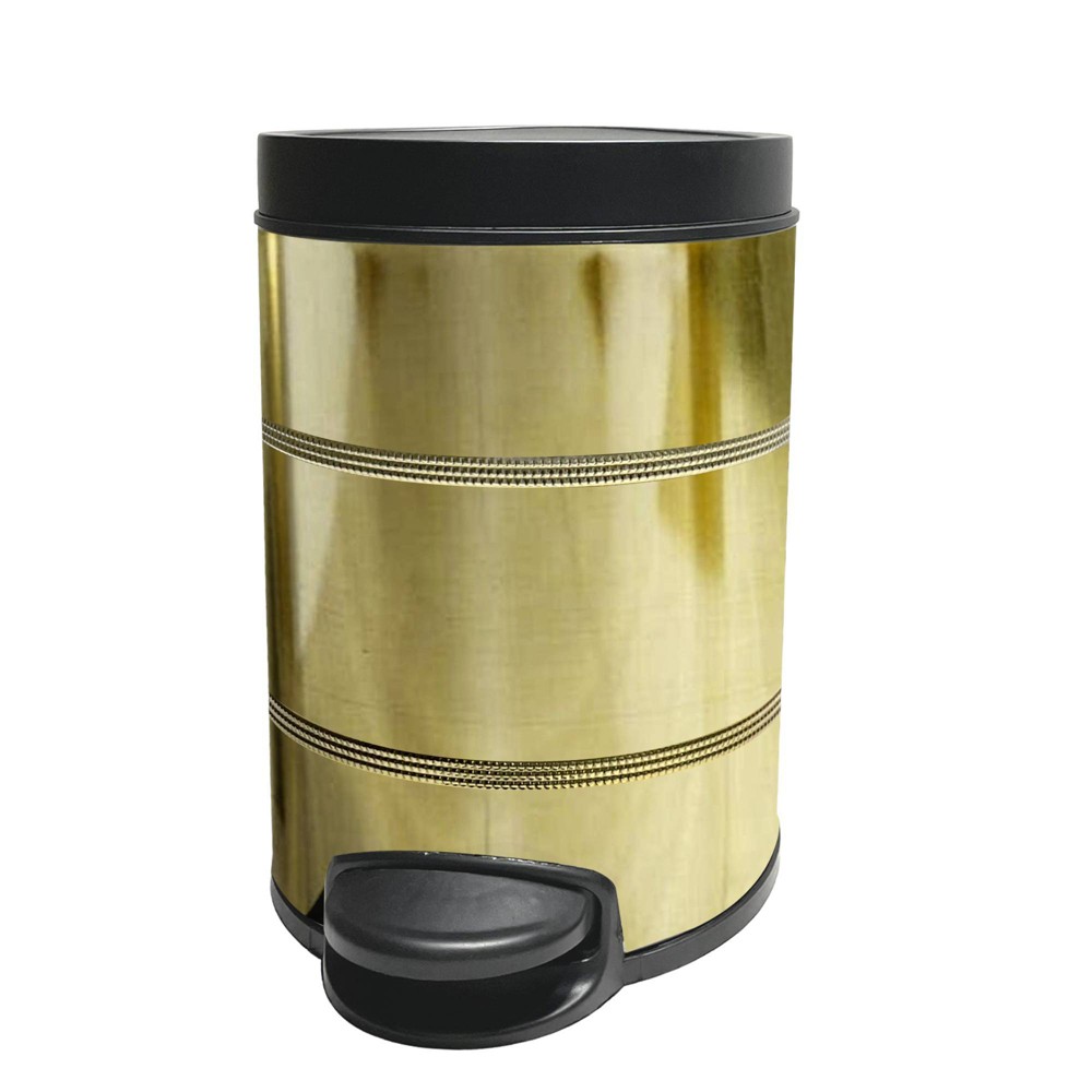 1.32gal Stainless Steel Step Trash Can with Lid Gold - Nu Steel