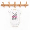The Juniper Shop Bunny Face With Pink Glasses Flutter Sleeve Bodysuit - 3 of 4
