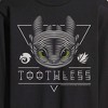 Men's - How to Train Your Dragon - Toothless Line Art Long Sleeve Graphic T-Shirt - 2 of 4