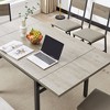 PAGED Extendable Dining Table Foldable Kitchen Table with Steel Legs, 39.8-63.2" Living Room Table for 4/6 Person, Space Saving - 4 of 4