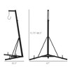 Naysaye Exercise Trainers Foldable Punch Bag Stand Height Adjustable with Weighted Base for Training in Home Gym Living Room, Black, 67"*35.5"*88.5" - 3 of 4