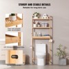 VEVOR Over the Toilet Storage, 3-Tier Adjustable Over Toilet Bathroom Organizer, Bamboo Storage Shelf Rack with 3 Hooks,  Fit Most Toilets, Bamboo - 4 of 4