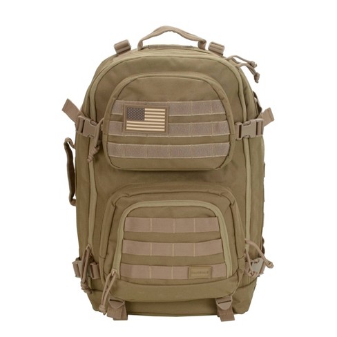 Link Military Backpack 45L Molle Army Tactical 3 Day Survival Waterproof  Outdoor Fishing Hiking Camping Bug Out Backpack 900D - Khaki