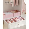 Set of 12 Foldable Fabric Drawer Organizers, 3-Size Storage Bins for Socks Underwear Accessories - 2 of 4