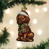 Old World Christmas Blown Glass Ornament for Christmas Tree, Chocolate Labrador Puppy - 2 of 4