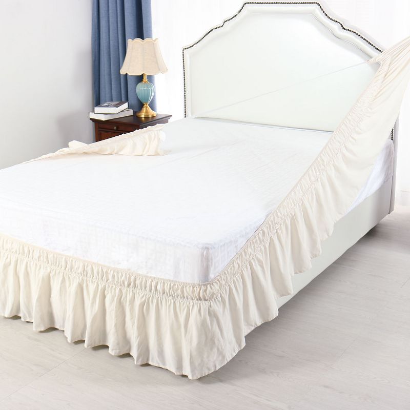 Wrap Around Polyester Dust Ruffle Bed Skirts - PiccoCasa, 3 of 9