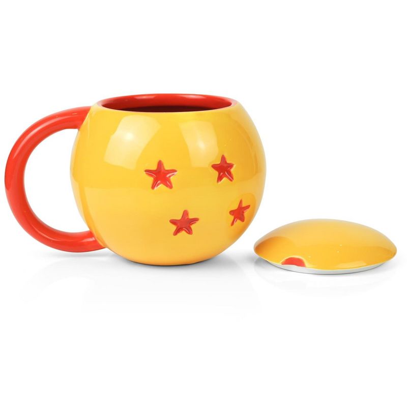 Dragon Ball Z 4-Star Dragon Ball Ceramic Mug With Lid, 3 of 7