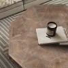 NicBex 30" Octagonal Coffee Table,Wooden Coffee Table with Cross Metal Legs,Farmhouse Center Table for Living Room - 3 of 4