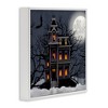 Stupell Industries Creepy Haunted Halloween House Framed Giclee Art, White, 24" x 24" - 2 of 4