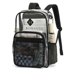 Narwey Clear Backpack Heavy Duty for School, Large PVC See  display picture 2