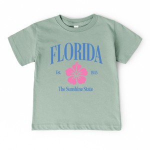 The Juniper Shop Florida The Sunshine State Toddler Short Sleeve Tee - 5T - Seafoam - 1 of 4