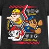 Girls' - Paw Patrol - Chase Rubble Marshall Hexagons Fitted Short Sleeve Graphic T-Shirt - 2 of 4