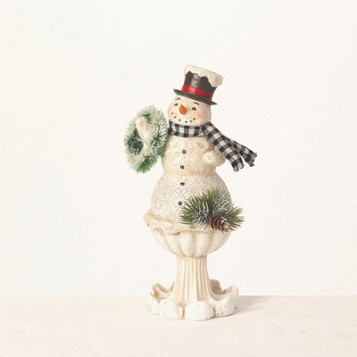 Sullivans Decorative Snowman Sculpture 10.5"H Multicolored