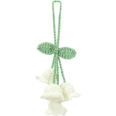 TruAIR Knitted Lily Car Mirror Pendant Ð Handmade Rearview Decoration