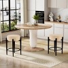 23.6" Mid-Century Modern Upholstered Counter Stool Set of 2, Dining Chairs with Metal Legs for Kitchen Island or Home Bar – The Pop Home - 4 of 4