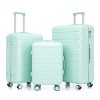 3 Piece Luggage Set,20"24"28" ABS Spinner Wheel Luggage With Combination Lock,Carry On Suitcase And Checked Luggage-Cuddlewood - 2 of 4