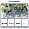 SEVOBAL Patio Swings Twin Size Porch Swing Bed with Solid Acacia Wood Frame and Durable Support System for Garden, Gray, 93.75"×11.25"×10.5" - 2 of 4
