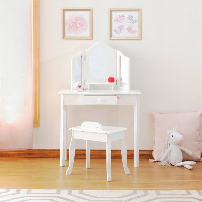 Classic Vanity And Stool White Guidecraft Target