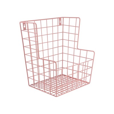 pink toy storage basket