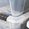 IRIS USA 12.95qt Clear View Plastic Storage Bin with Lid and Secure Latching Buckles - 3 of 4