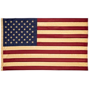 Northlight Patriotic Tea-Stained Embroidered Outdoor House Flag 60" x 36" - 1 of 4