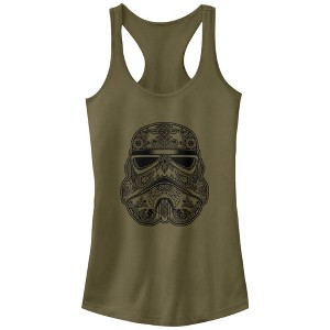 Juniors Womens Star Wars Henna Stormtrooper Racerback Tank Top - 1 of 3