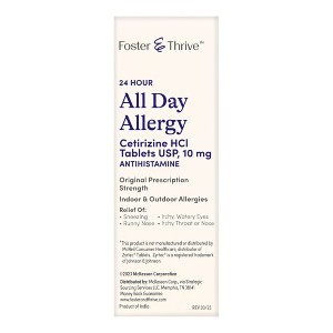 Foster & Thrive All Day Allergy Cetirizine Tablets, 24 Count - 1 of 1