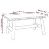 vidaXL Coffee Table, 35.4"x19.7"x16.1", Solid Wood Spruce - 3 of 4
