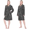 PAVILIA Short Robes for Women, Plush Soft Bathrobe Womens Lightweight, Fluffy Fuzzy Robe Knee Length, Shower Spa - 3 of 4