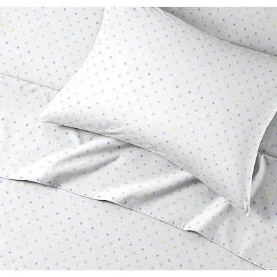 Kids Full Microfiber Sheet Set with Multicolor Polka Dots