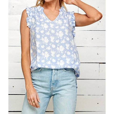 Women's Textured Floral Ruffle Sleeveless Top - Lime + Chili : Target