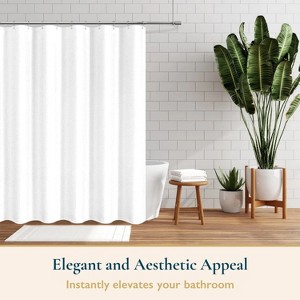 LunaLulinlk Fabric Shower Curtain with Hooks - 1 of 4