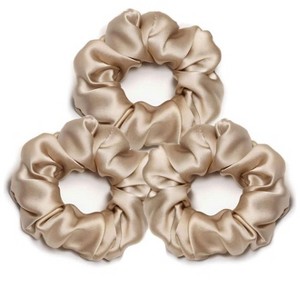 LA Glam Co. 100% Silk Hair Scrunchies - 3pk - 1 of 4