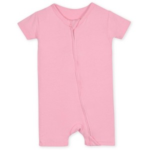 Gerber Buttery-Soft Snug Fit Short Sleeve Romper - 1 of 4