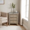 Royal Hampton 19" Side End Table | 3 Drawers with Round Knobs | Mahogany Wood - 2 of 4