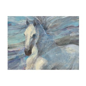 Trademark Fine Art -Albena Hristova 'Poseidon White Horse' Canvas Art - 1 of 4
