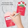 Big Dot of Happiness Berry Sweet Strawberry - Fruit Cards for Kids - Happy Valentine's Day Pull Tabs - Set of 12 - 3 of 4