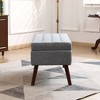 CAVINAS Upholstered Storage Ottoman Bench, Tufted Entryway Bench with Safety Hinge, Ottoman with Storage for Bedroom, End of Bed Bench Foot - 2 of 4