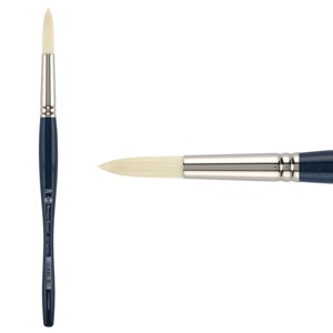 Borciani e Bonazzi Unico Bianco Synthetic Series 830 Paint Brush, Round 20 - Acrylic, Oil, Gel, Impasso Painting - Ergonomic Handle, Cruelty-Free, - 1 of 4