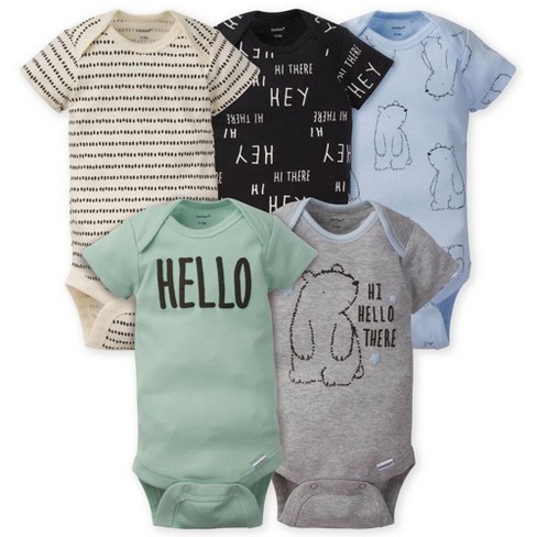 Gerber Baby 5pk Short Sleeve Onesies : Target