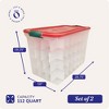 Homz 112 Qt Latching Holiday Plastic Storage Container Tote Box - 4 of 4