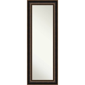 20"x54" Non-Beveled Villa Wood Door Mirror Oil Rubbed Bronze: Amanti Art, Modern Rectangle, Wall Mount Option - 1 of 4