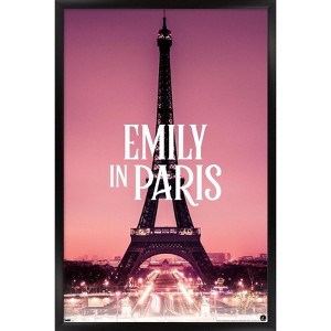 Trends International Emily In Paris - Eiffel Tower Framed Wall Poster Prints - 1 of 4