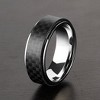 Crucible Men's Polished Carbon Fiber Overlay Comfort Fit Steel Ring - 2 of 3