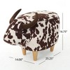 Lycvki Velvet Cow-Shaped Ottoman - 3 of 4