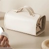Portable 4-in-1 Foldable Cosmetic Bag - Large Capacity, Waterproof Travel Makeup Organizer with Detachable Design (White) - 2 of 4