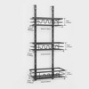 Over The Door Pantry Organizer,Hanging Basket Back Door Storage Rack Shelf,Metal Over The Door Shelves for Bathroom Kitchen Pantry Bedroom - 2 of 4