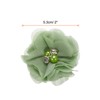 Unique Bargains Artificial Rhinestone Chiffon Flower Heads 12 Pcs Light Green - 2 of 4