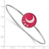 Black Bow Jewelry Sterling Silver Gamma Phi Beta Greek Life Bangle Bracelet 7 Inch - 2 of 3