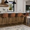 Maven Lane Victor Armless Vegan Leather Bar Height Stool - 4 of 4